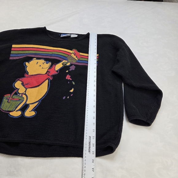 Disney Winnie The Pooh Sweatshirt Women’s Size XL Rainbow Art 100% Cotton - Picture 8 of 10